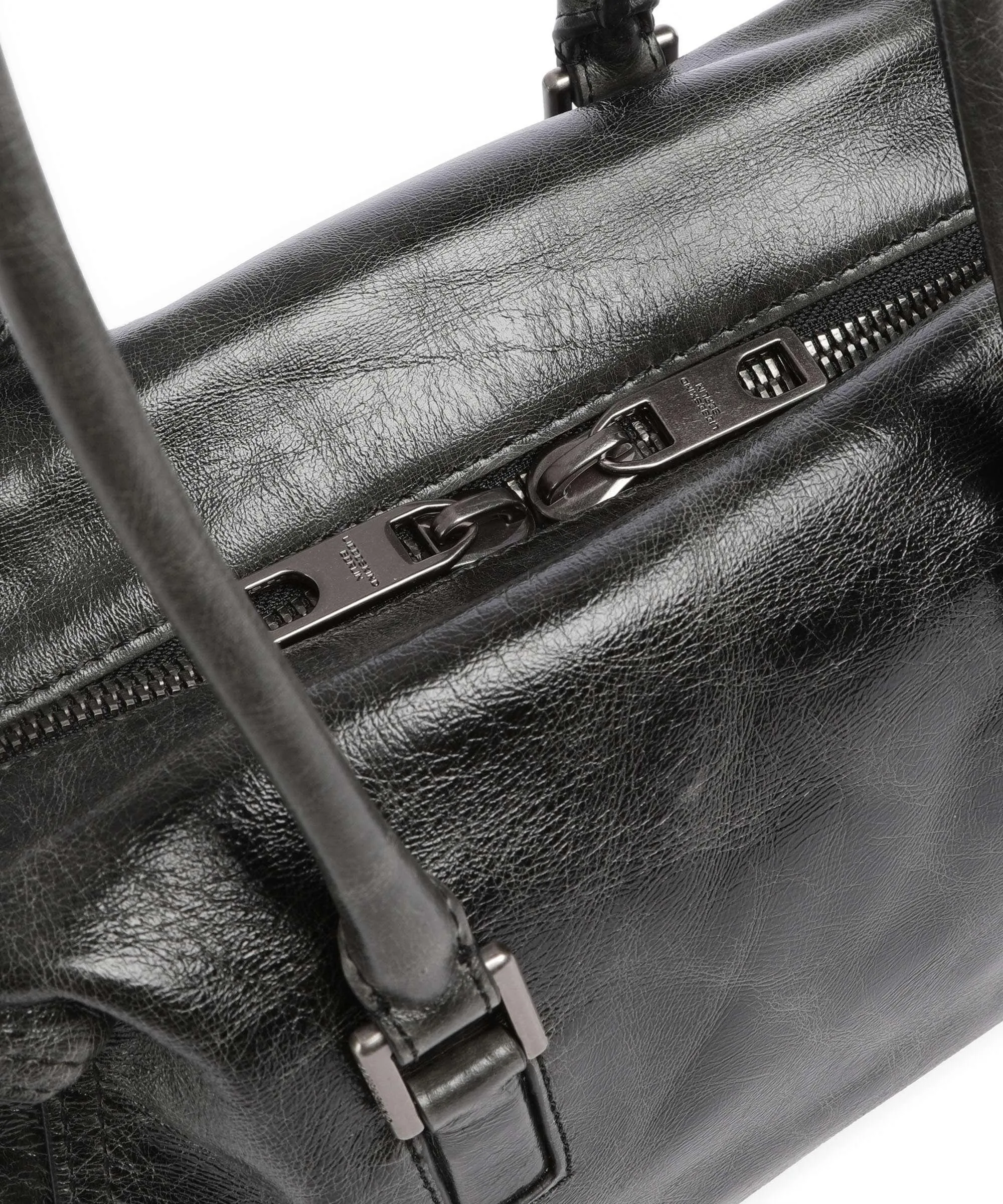  Liebeskind Kayla Lack Distressed M Borsa a spalla pelle bovina grigio scuro  