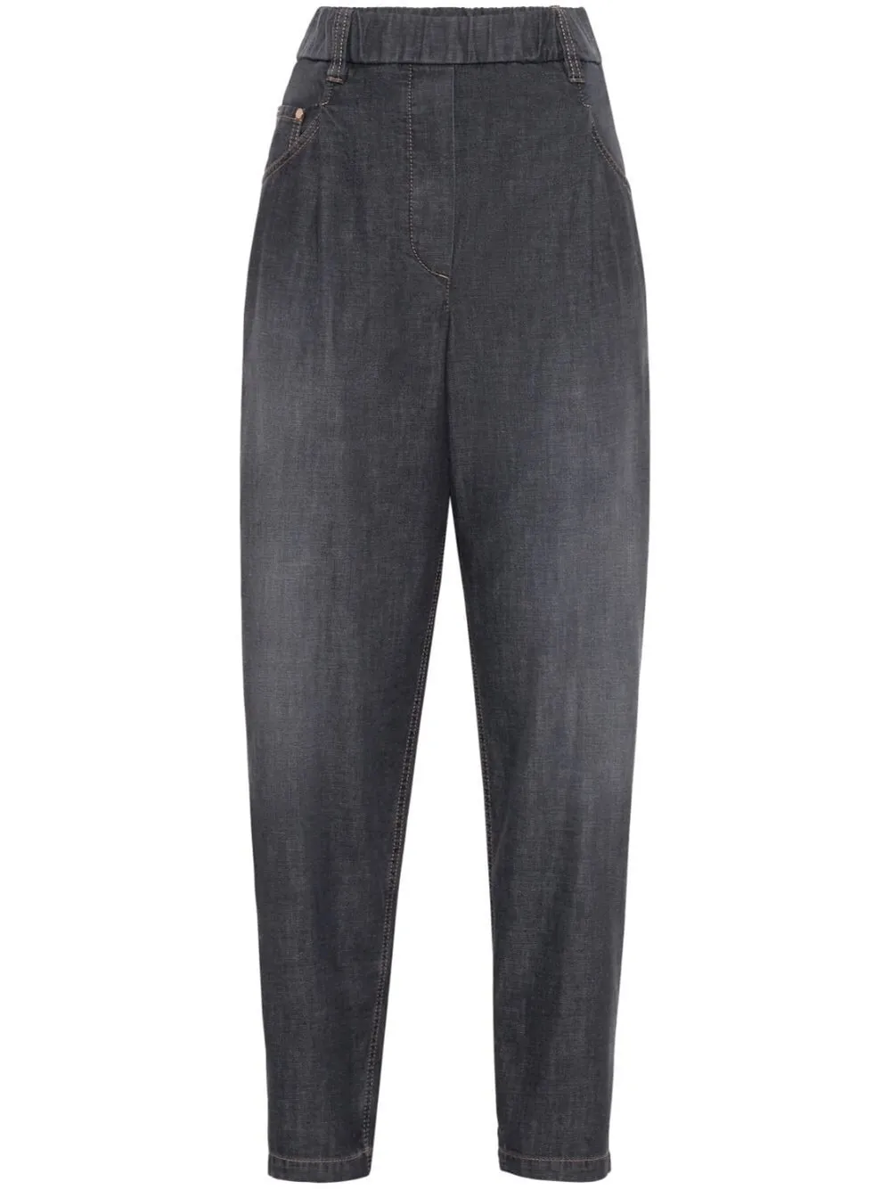 Lightweight Baggy Jeans With Shiny Tab