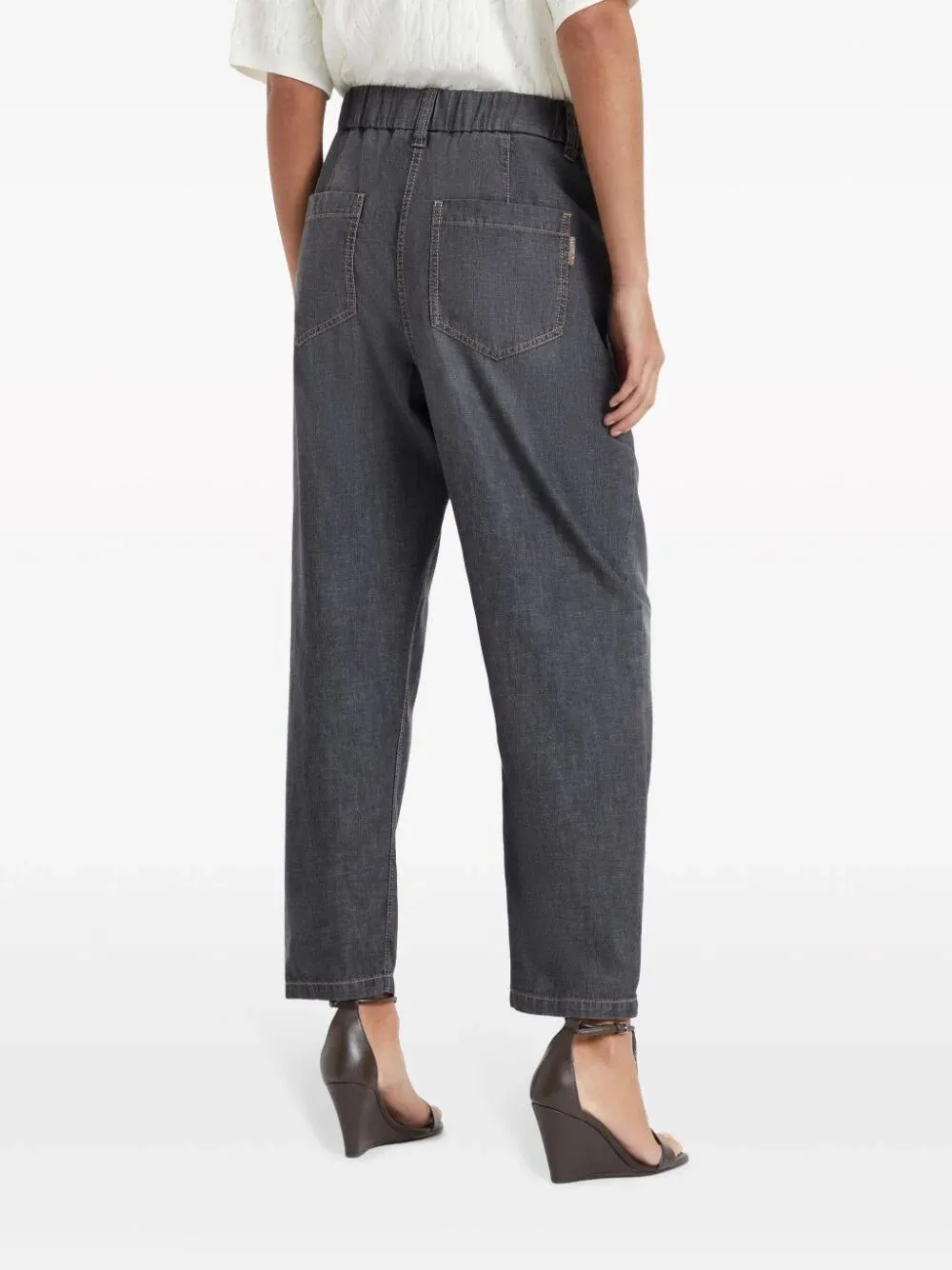 Lightweight Baggy Jeans With Shiny Tab