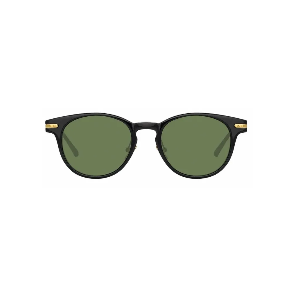 Linda Farrow - Occhiali da Sole D-Frame Linear Bay C7 in Nero - LF25C7SUN - Linda Farrow Eyewear