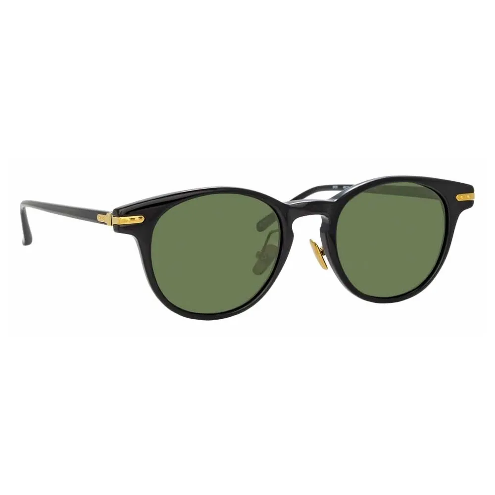 Linda Farrow - Occhiali da Sole D-Frame Linear Bay C7 in Nero - LF25C7SUN - Linda Farrow Eyewear