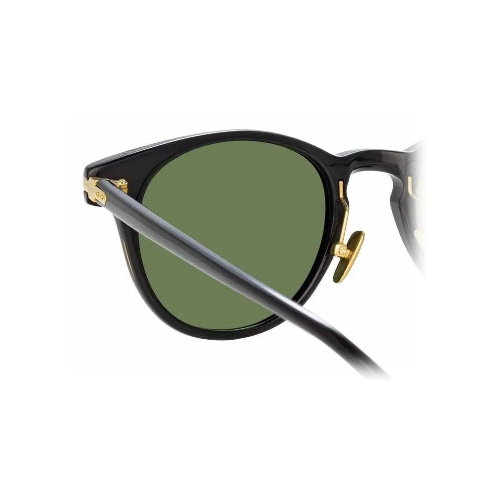 Linda Farrow - Occhiali da Sole D-Frame Linear Bay C7 in Nero - LF25C7SUN - Linda Farrow Eyewear