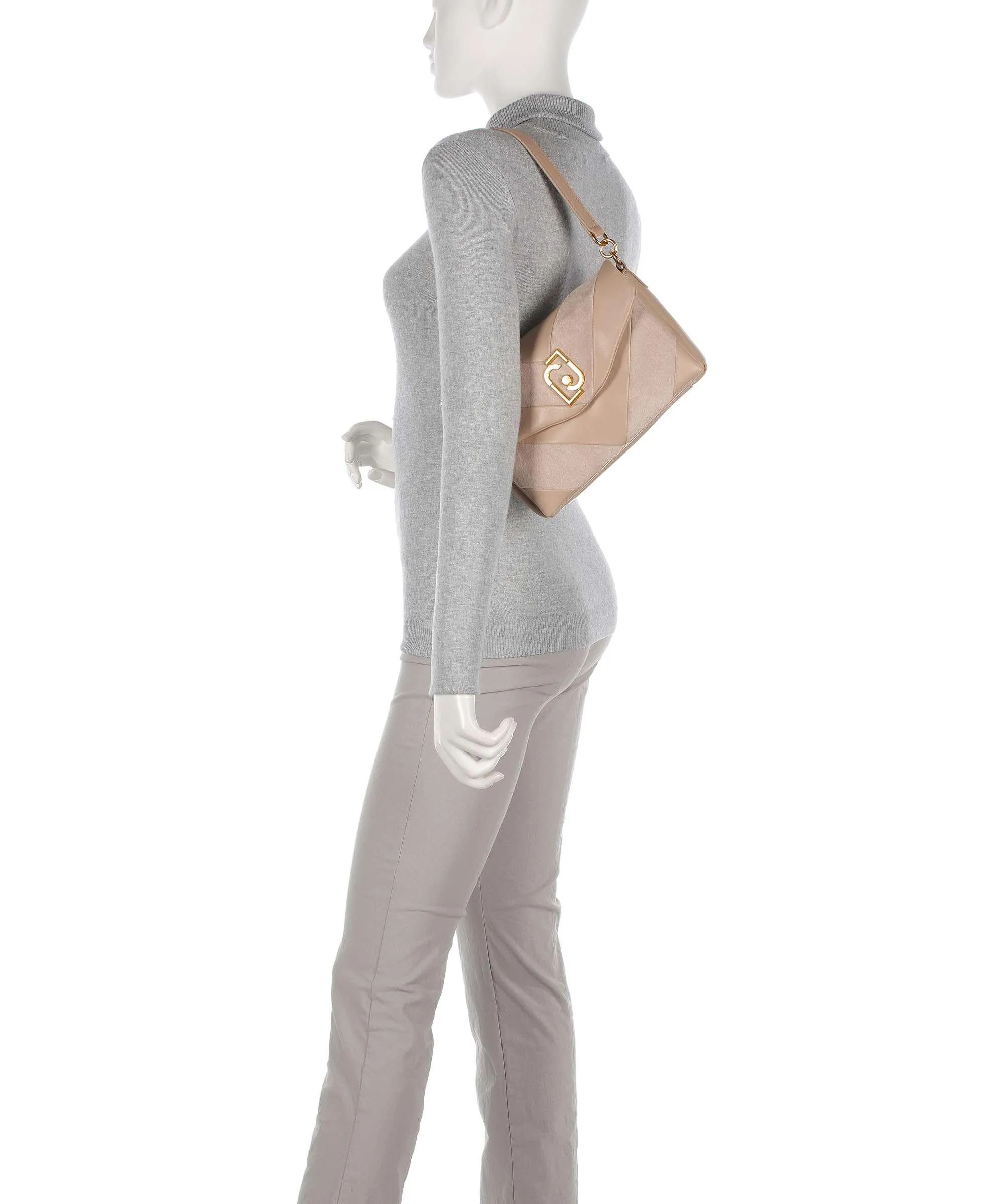  Liu Jo Philesia Borsa a spalla pelle sintetica, poliestere beige  