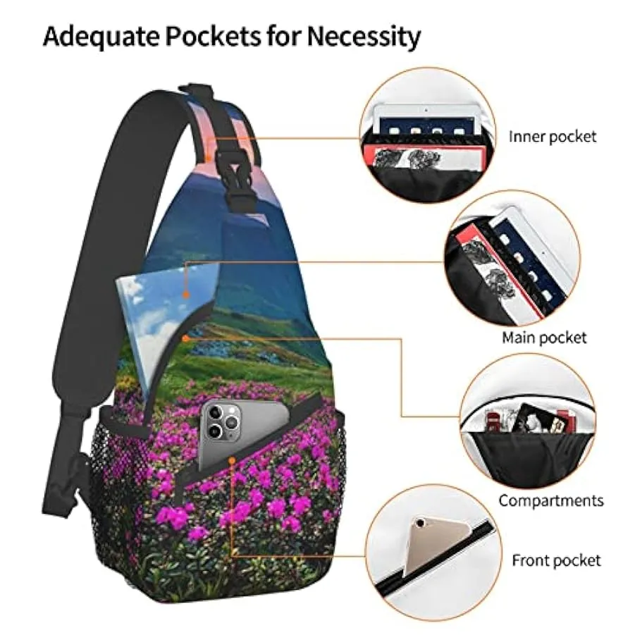 Lsjuee Borsa a tracolla diagonale casual unisex Circle, zaino multiuso a tracolla da viaggio, zaino da escursionismo 175413207