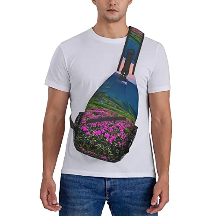 Lsjuee Borsa a tracolla diagonale casual unisex Circle, zaino multiuso a tracolla da viaggio, zaino da escursionismo 175413207