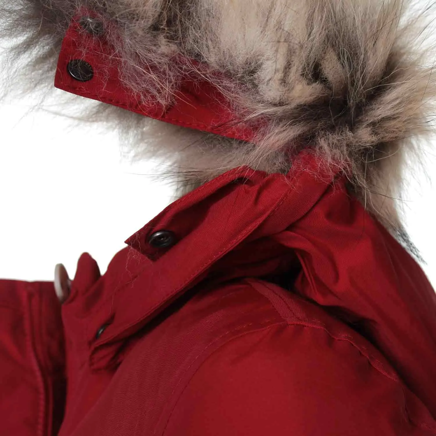 Luxury Arctic Parka Girl Rosso