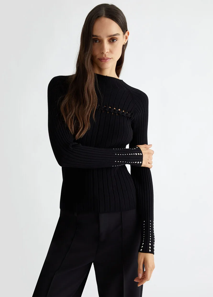 Maglia Coste Nero Liu Jo