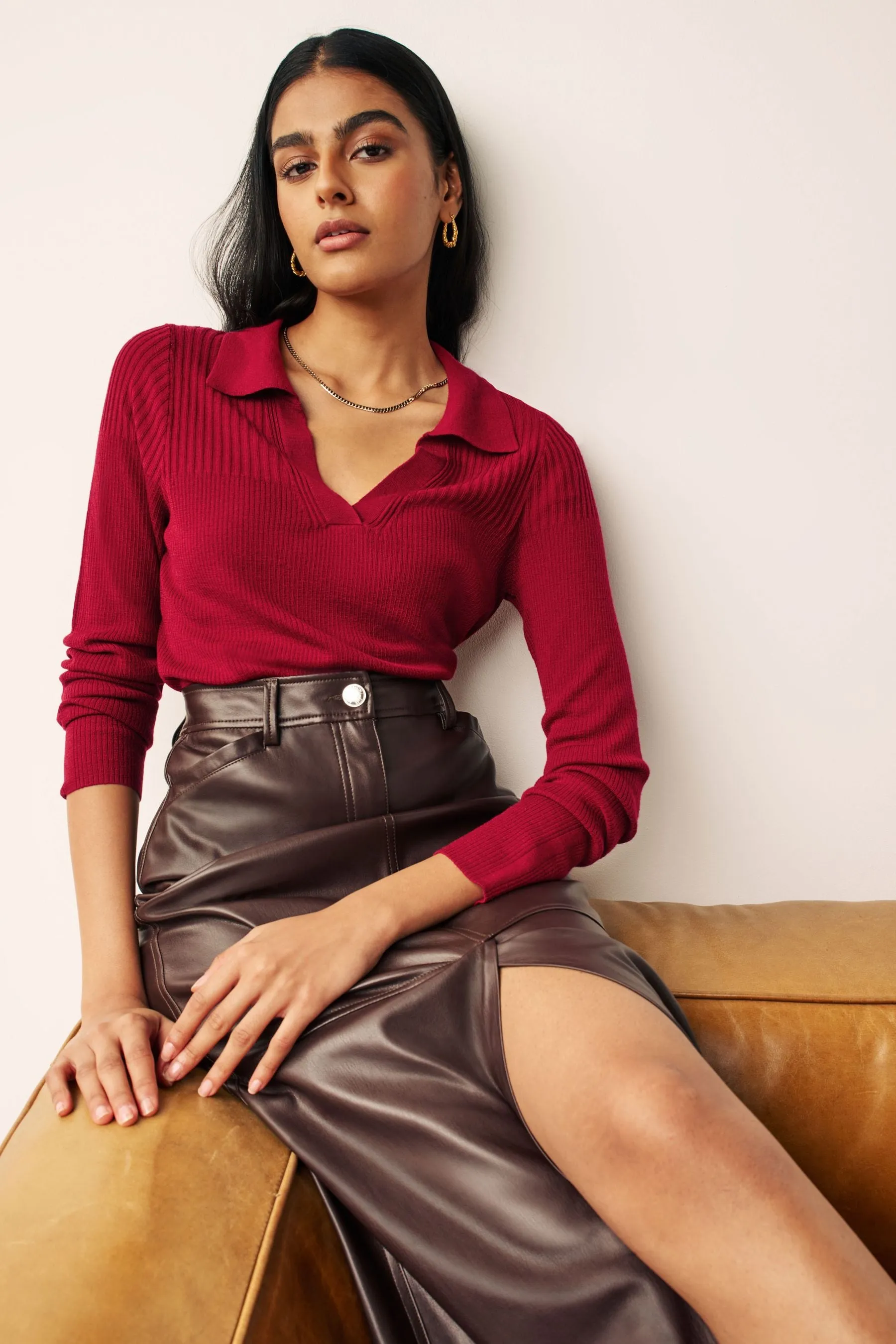 Maglia dolcevita in lana merino premium