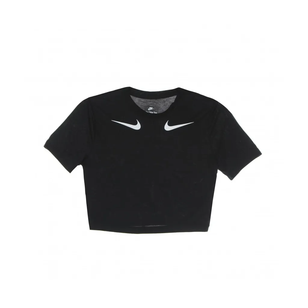 maglietta corta donna w swoosh tee BLACK
