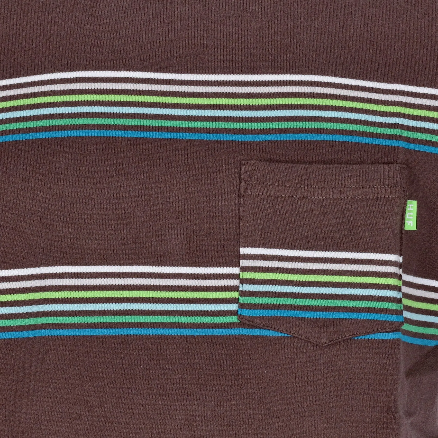 Maglietta Uomo Bolinas Stripe Pocket Tee Brown