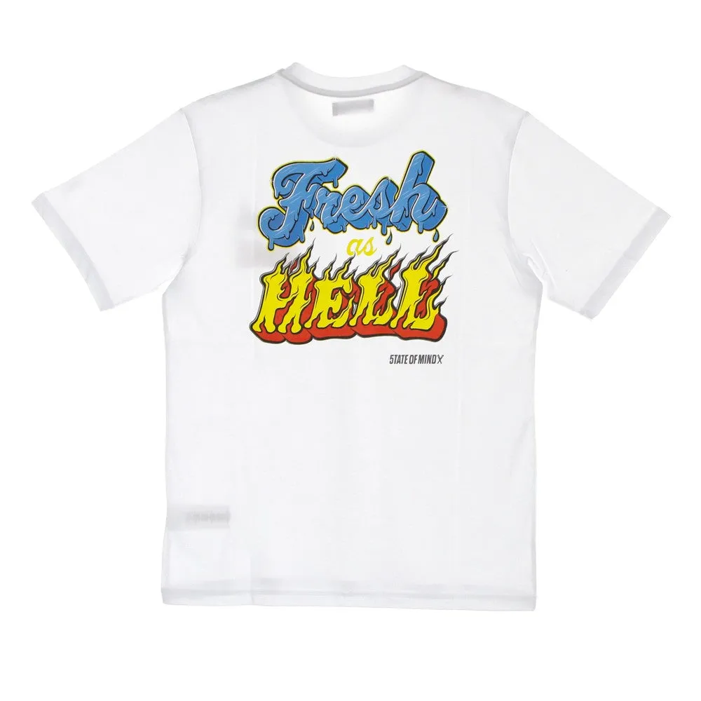 Maglietta Uomo Fresh As Hell Tee White