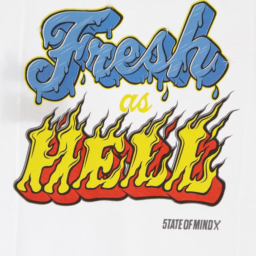 Maglietta Uomo Fresh As Hell Tee White