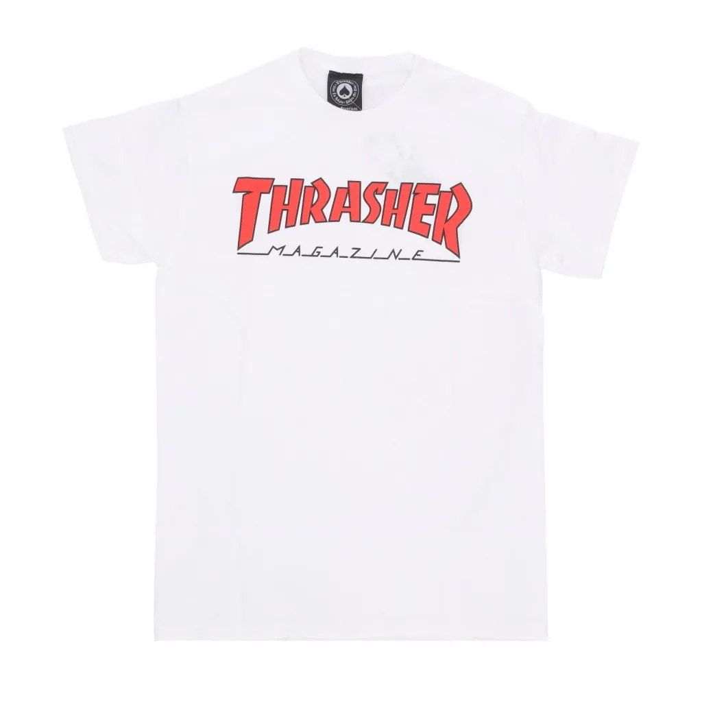 maglietta uomo outline tee WHITE/RED