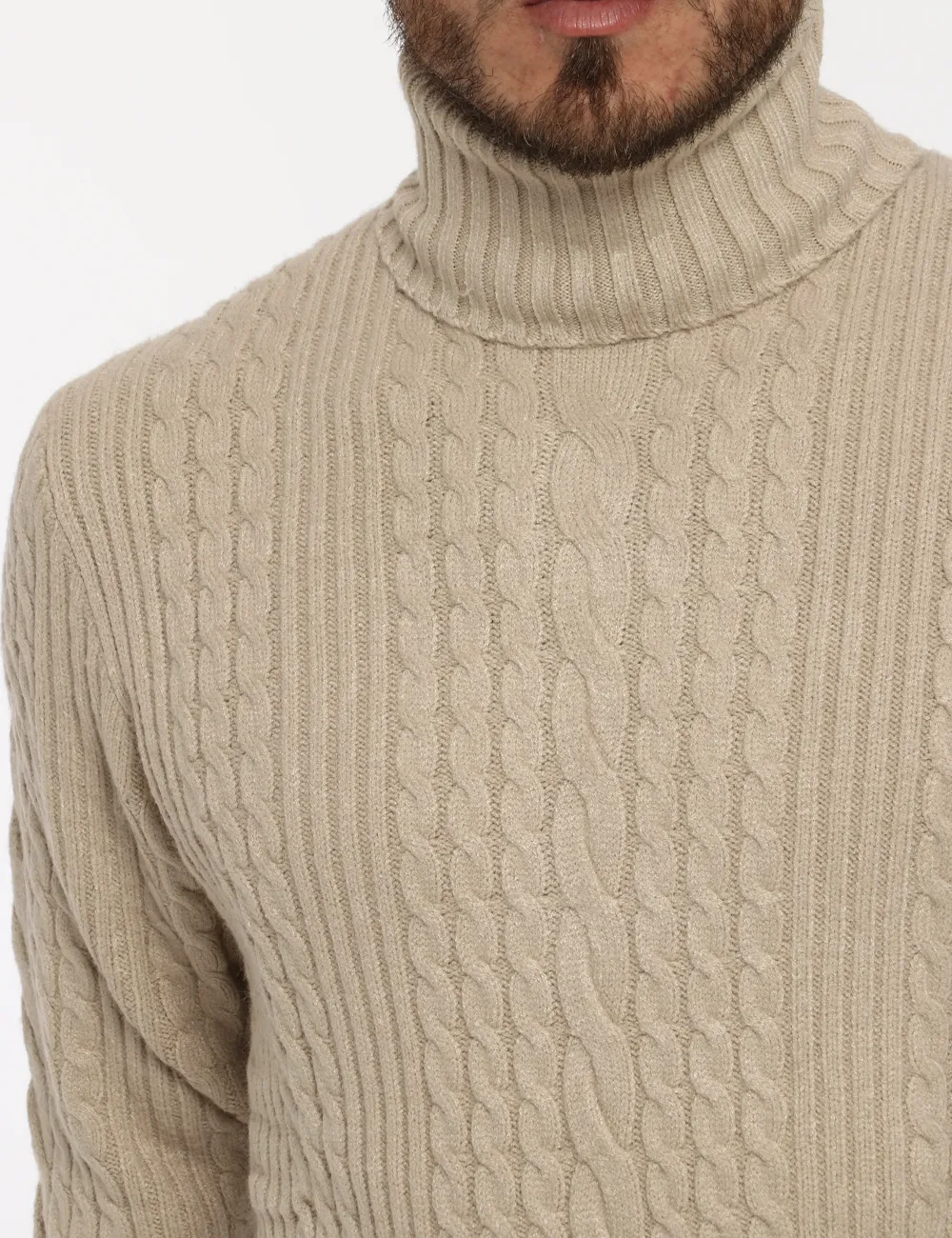 Maglione Maison du Cachemire dolcevita beige