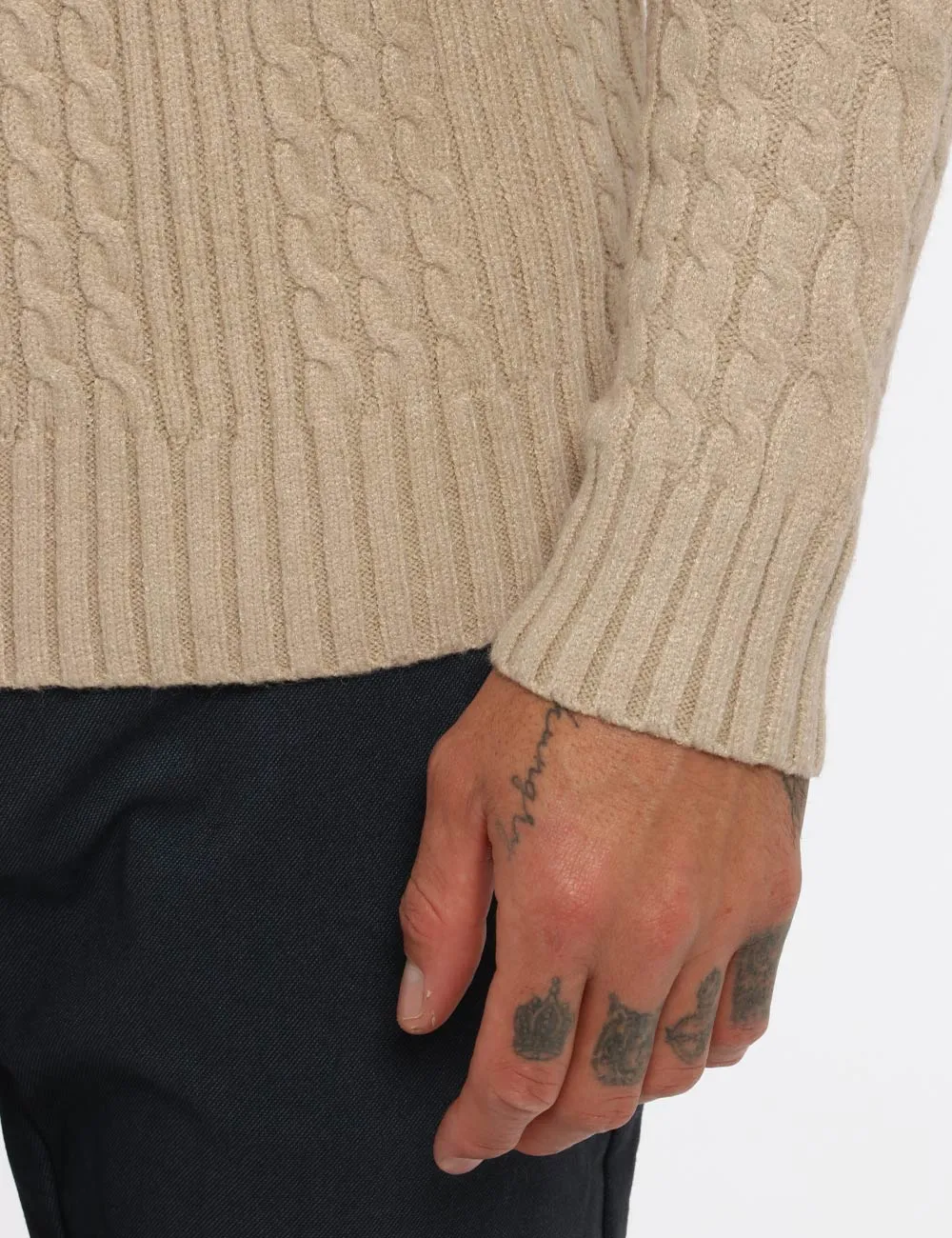 Maglione Maison du Cachemire dolcevita beige
