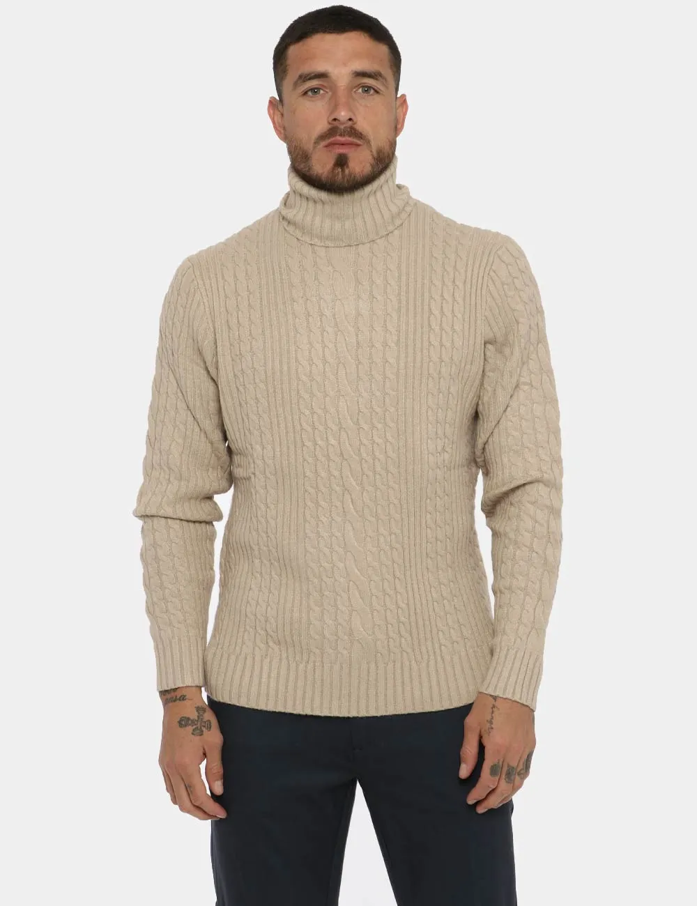 Maglione Maison du Cachemire dolcevita beige