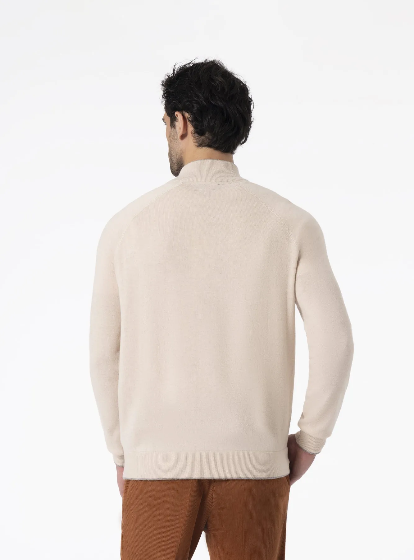 Maglione mezza Zip in Cashmere - Dubai