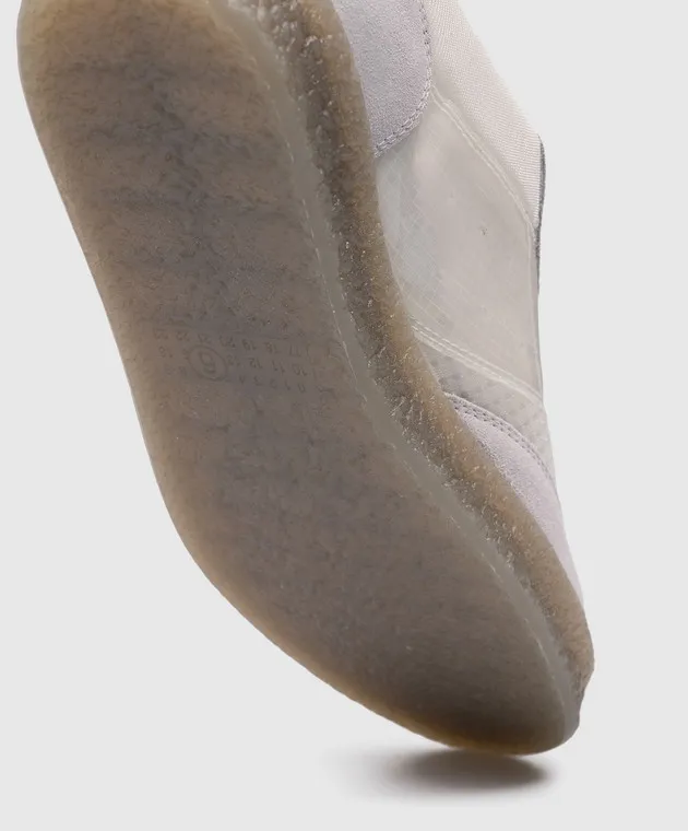 Maison Margiela MM6 Scarpe da ginnastica combinate bianche con logo in rilievo S59WS0212P6391