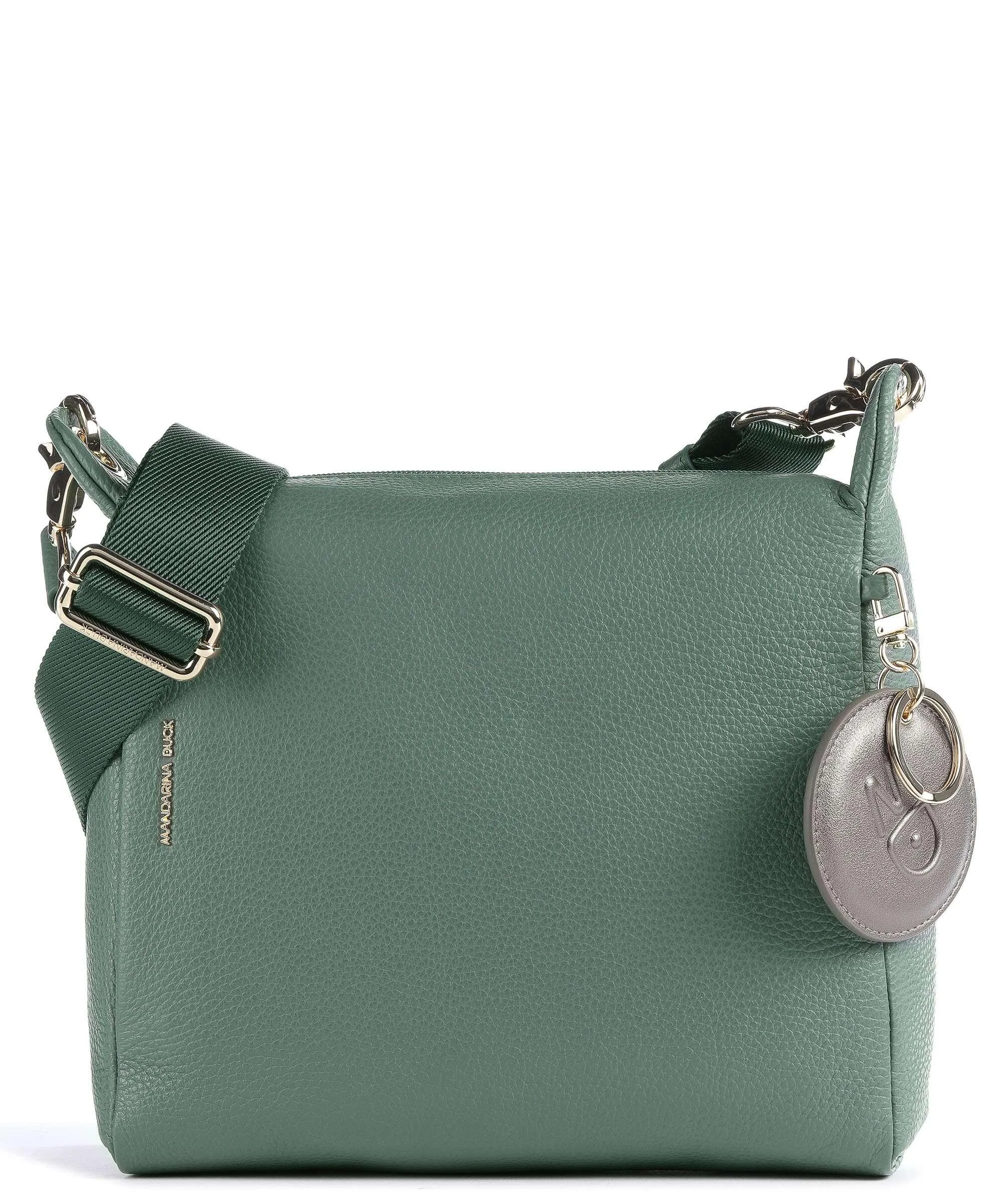  Mandarina Duck Mellow Leather Borsa a tracolla pelle di vitello grana verde  