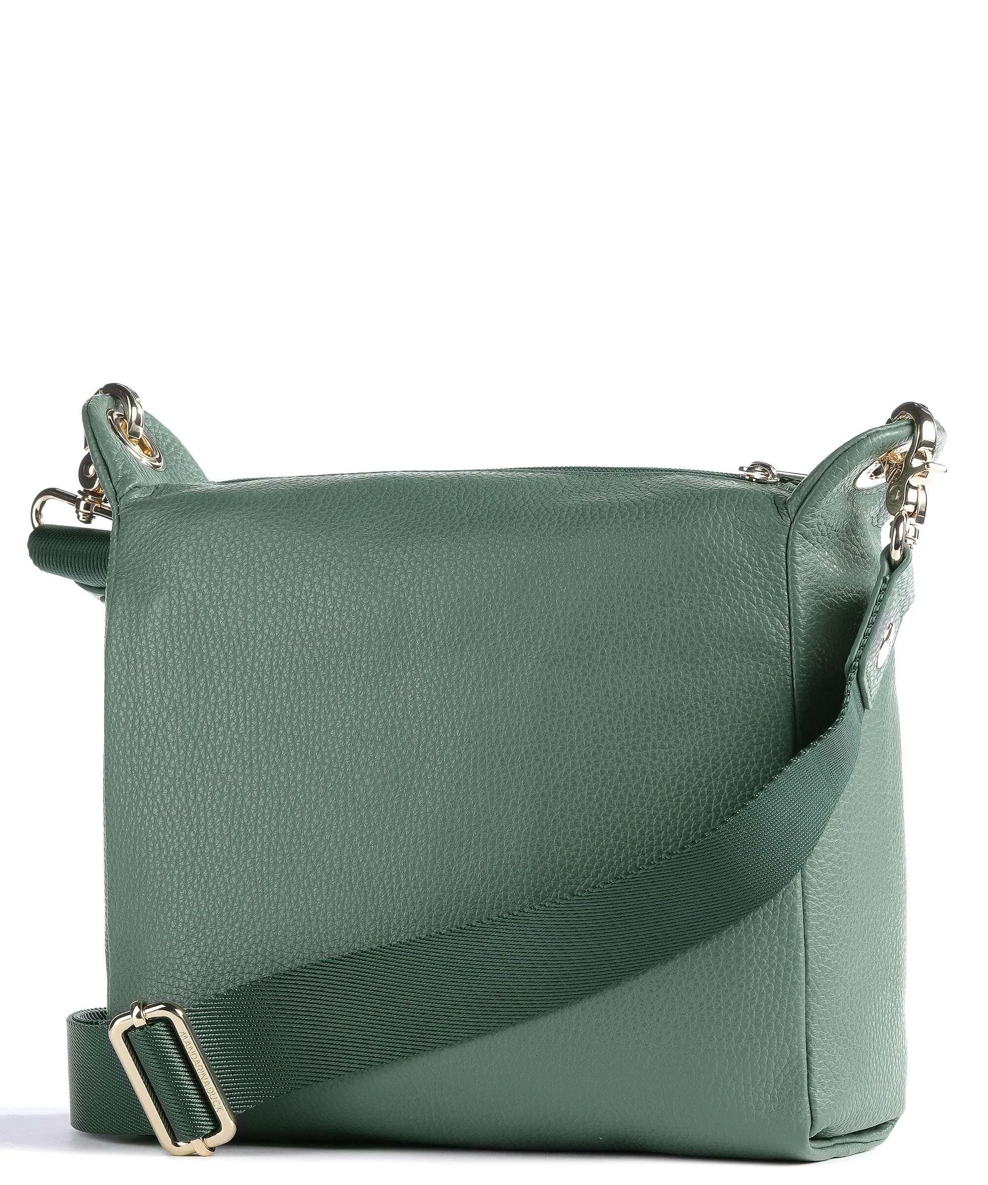  Mandarina Duck Mellow Leather Borsa a tracolla pelle di vitello grana verde  