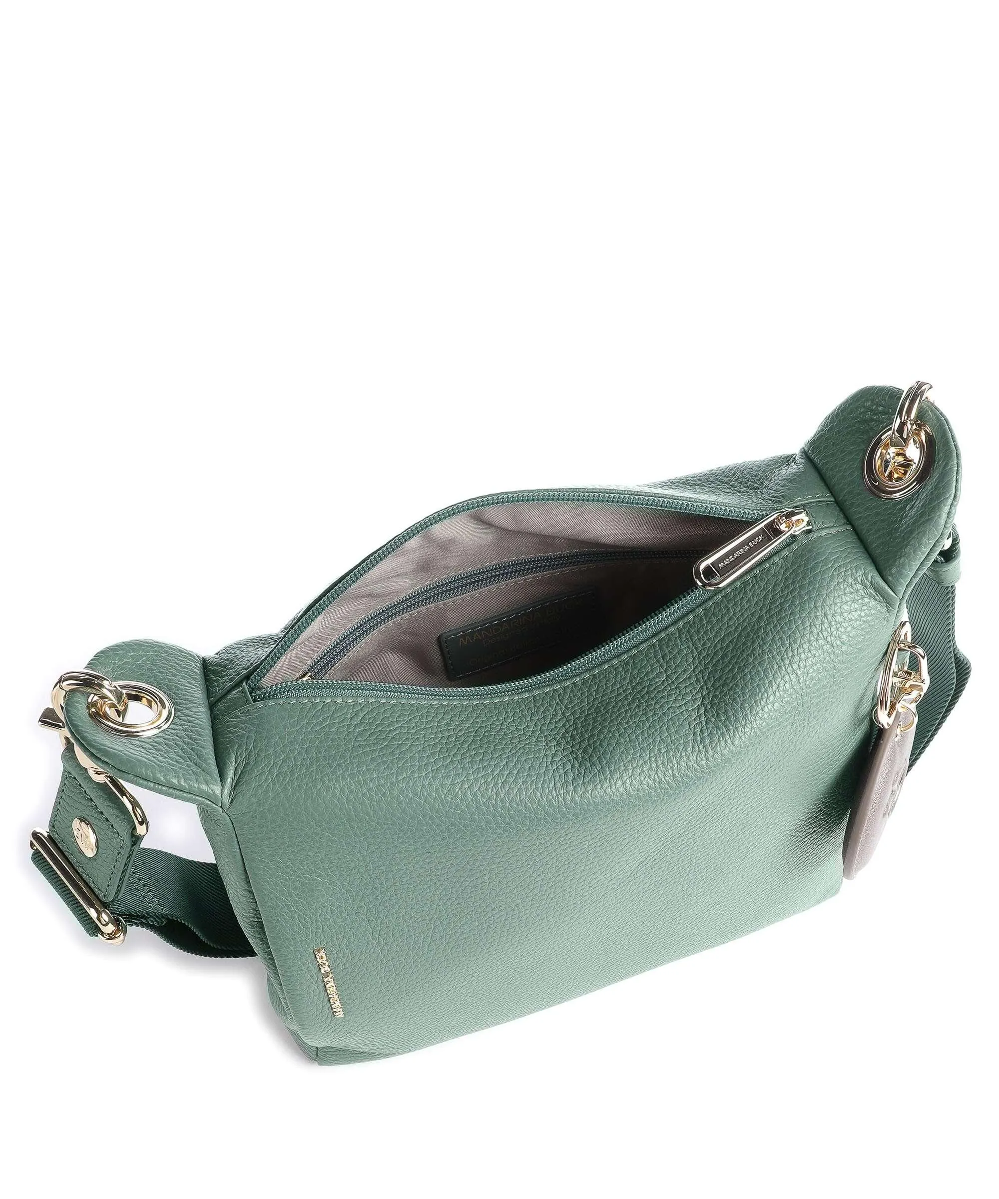  Mandarina Duck Mellow Leather Borsa a tracolla pelle di vitello grana verde  