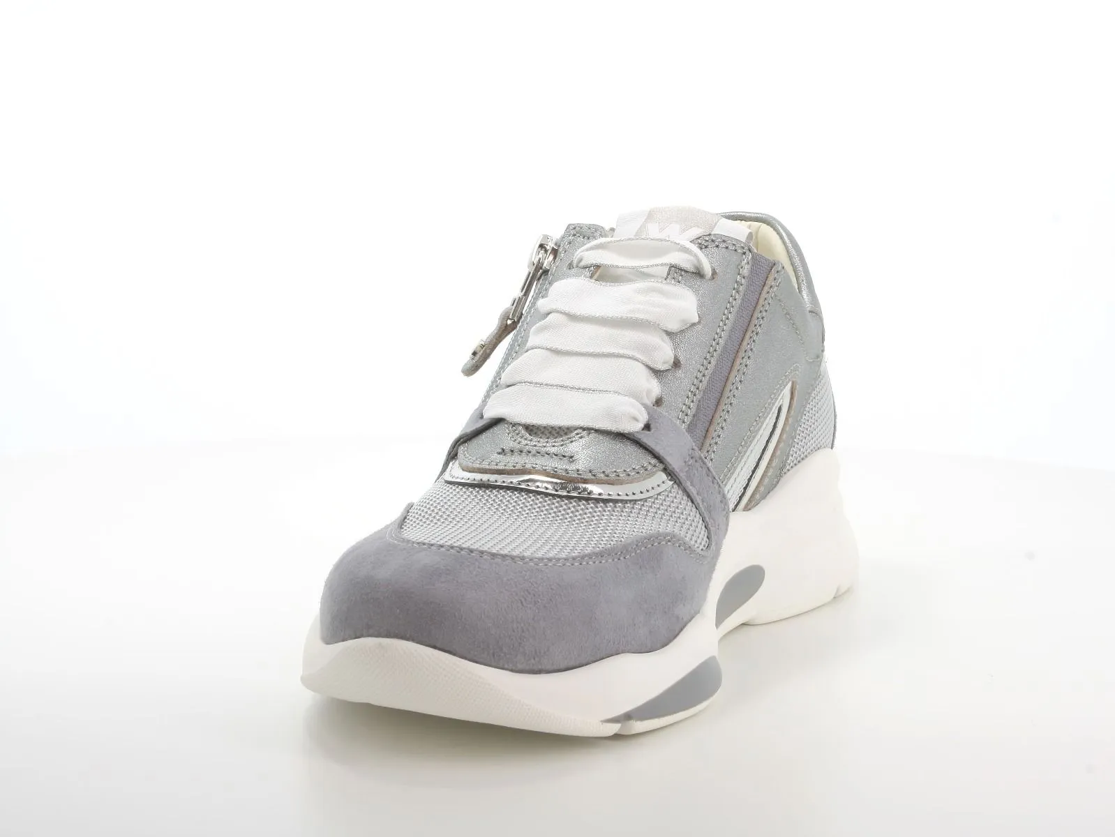 Melluso donna sneakers con zip in pelle e tessuto