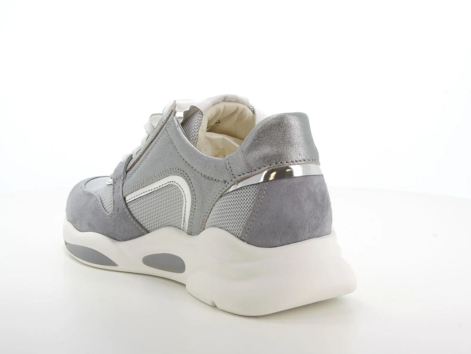 Melluso donna sneakers con zip in pelle e tessuto