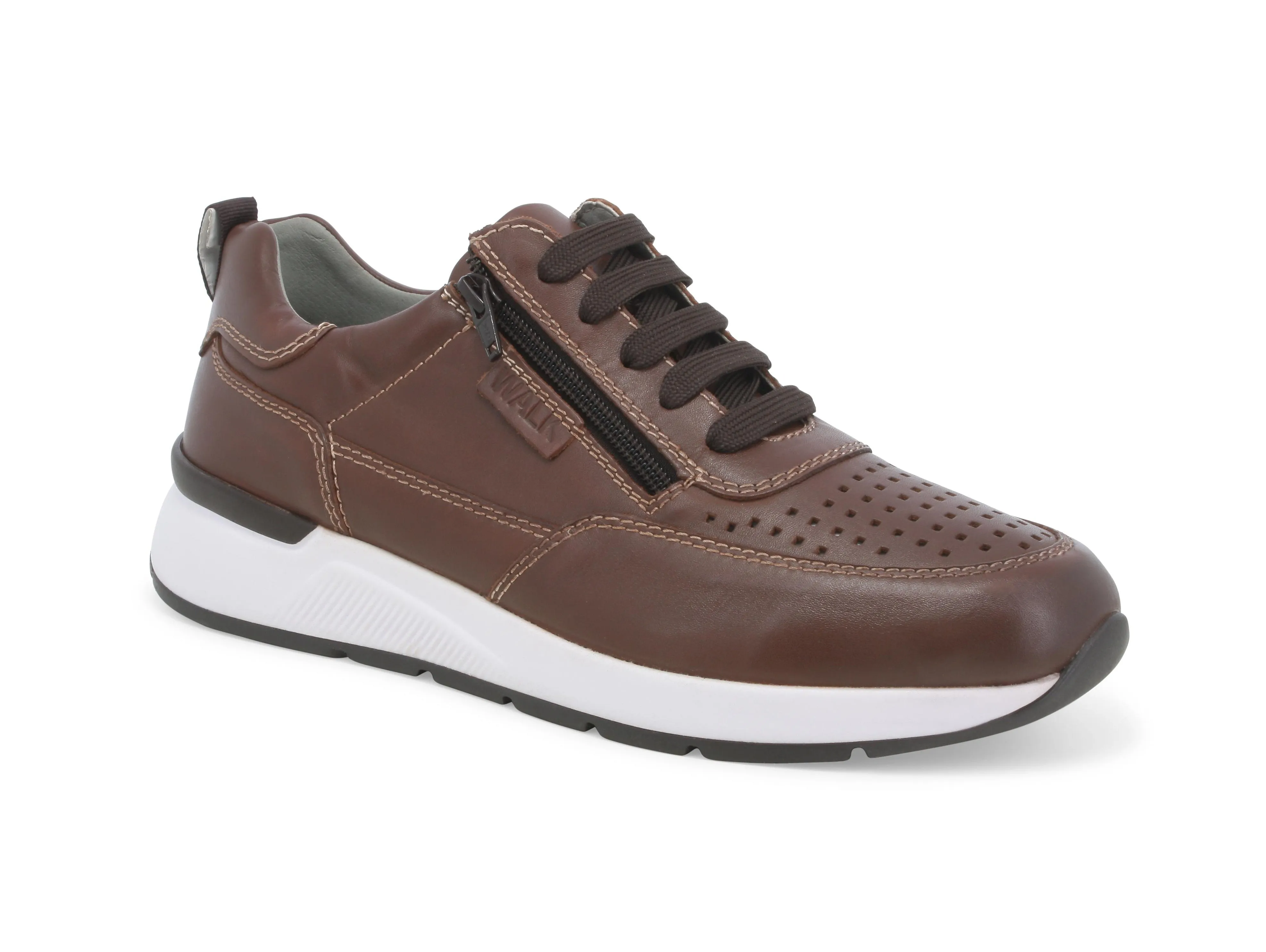 Melluso Uomo Scarpe con Lacci e Zip Tomaia Pelle