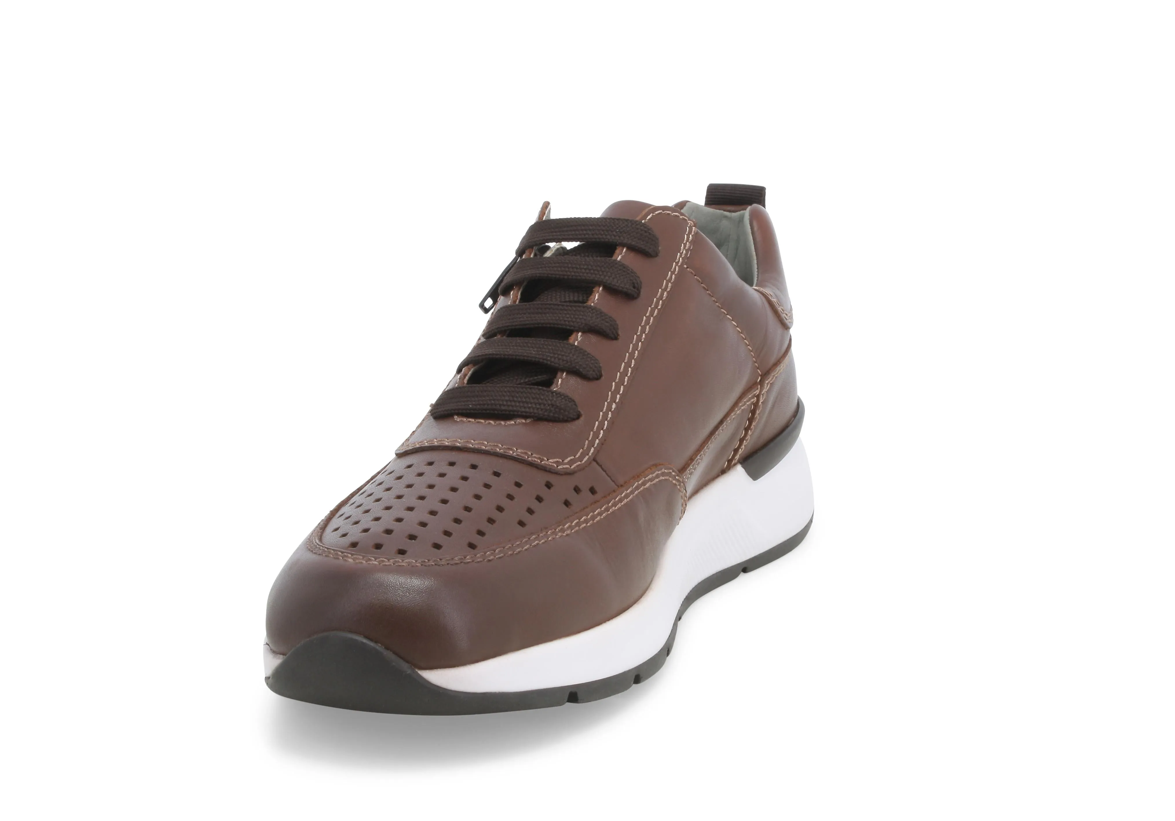 Melluso Uomo Scarpe con Lacci e Zip Tomaia Pelle