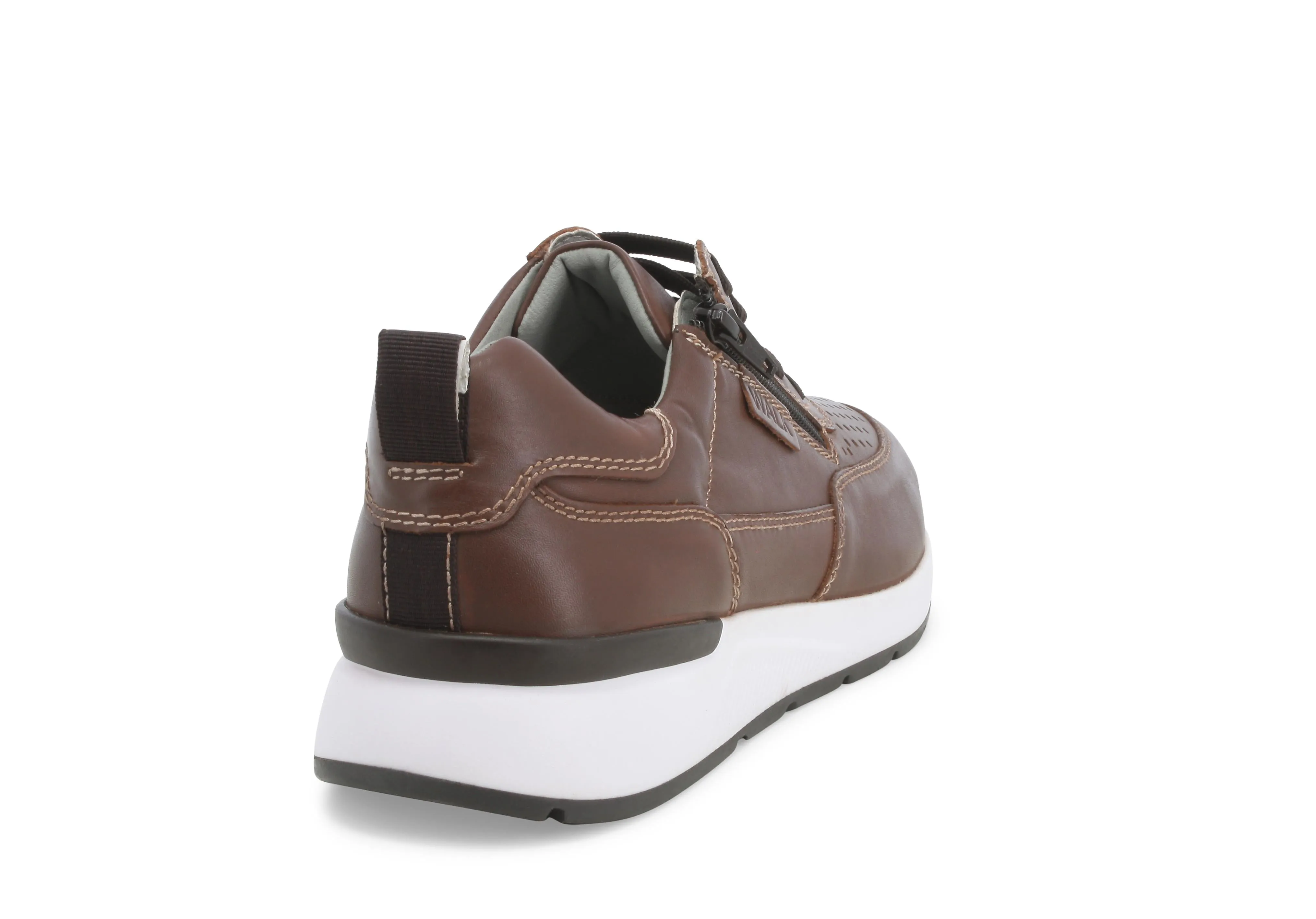 Melluso Uomo Scarpe con Lacci e Zip Tomaia Pelle
