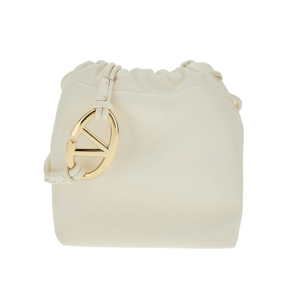 Mini borsa a secchiello 'VLogo Pouf' in nappa