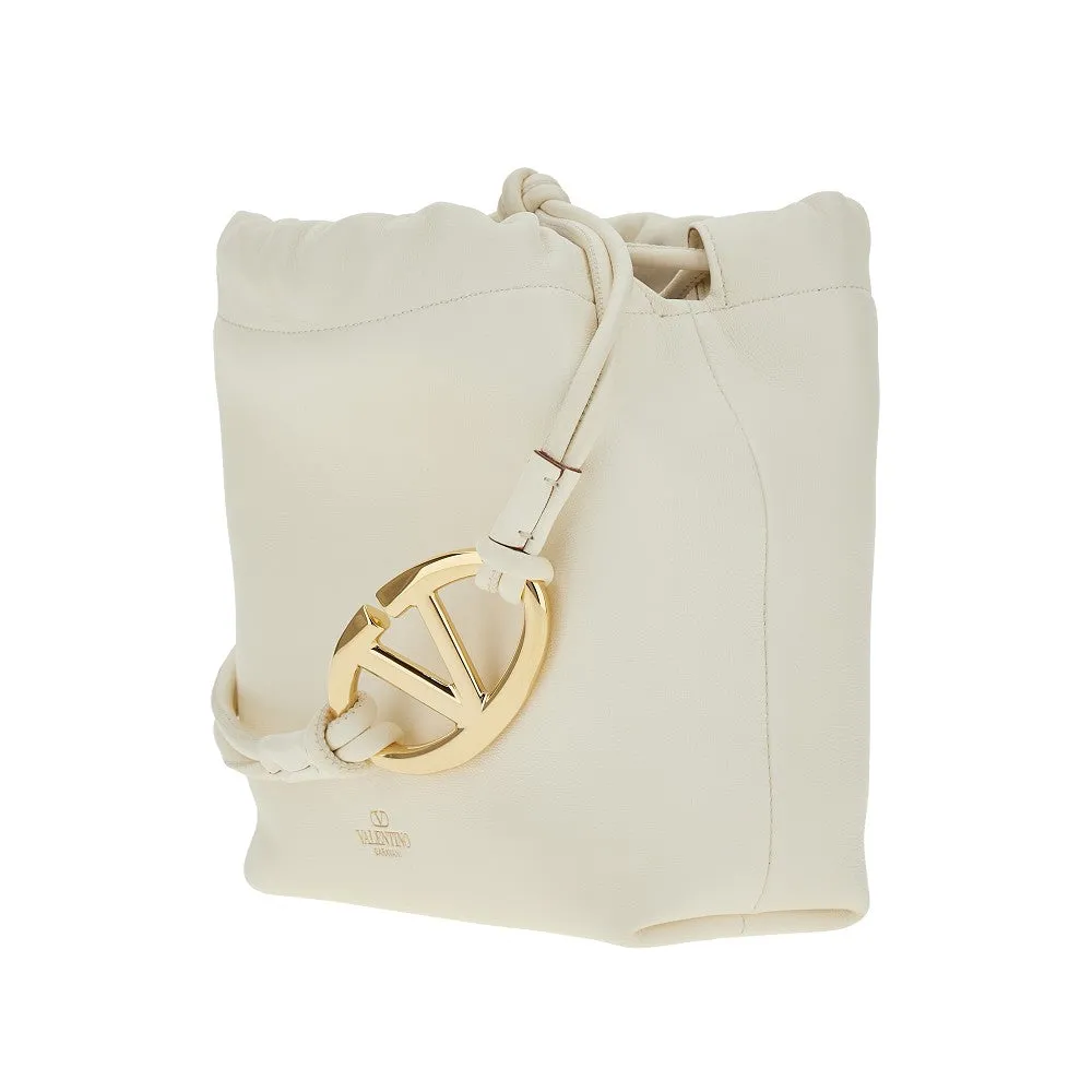 Mini borsa a secchiello 'VLogo Pouf' in nappa