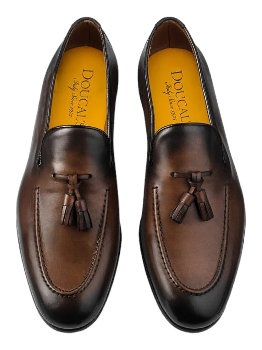 Mocassino con Nappine in Pelle