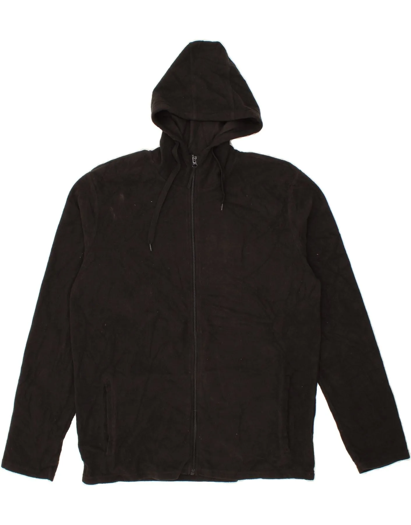 MOUNTAIN WAREHOUSE Mens Zip Hoodie Sweater Large Black Polyester
