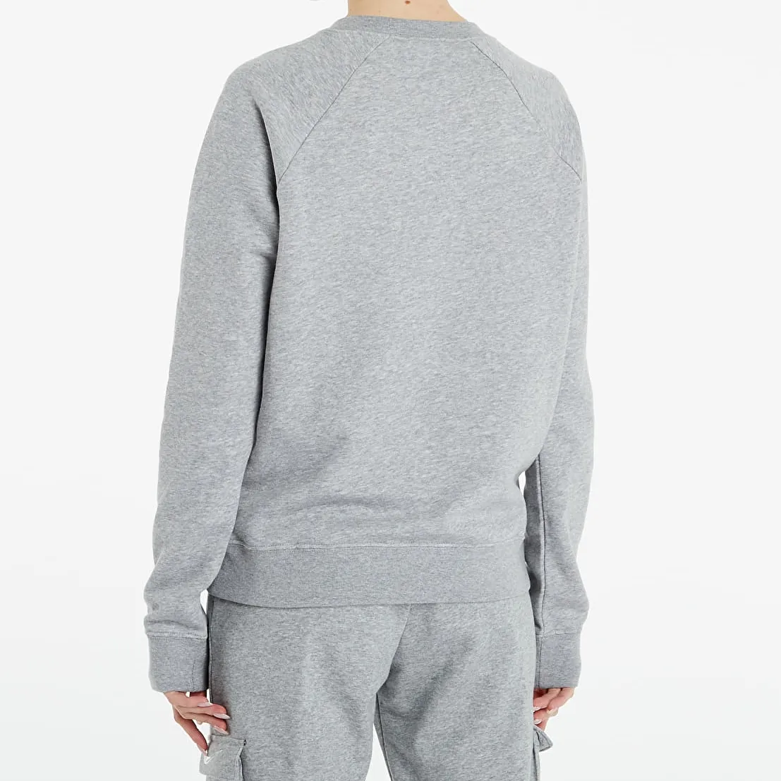 Nike felpa donna a girocollo in cotone grigio BV4110-063