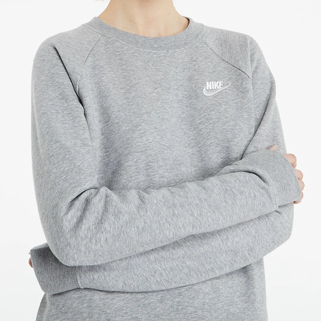 Nike felpa donna a girocollo in cotone grigio BV4110-063