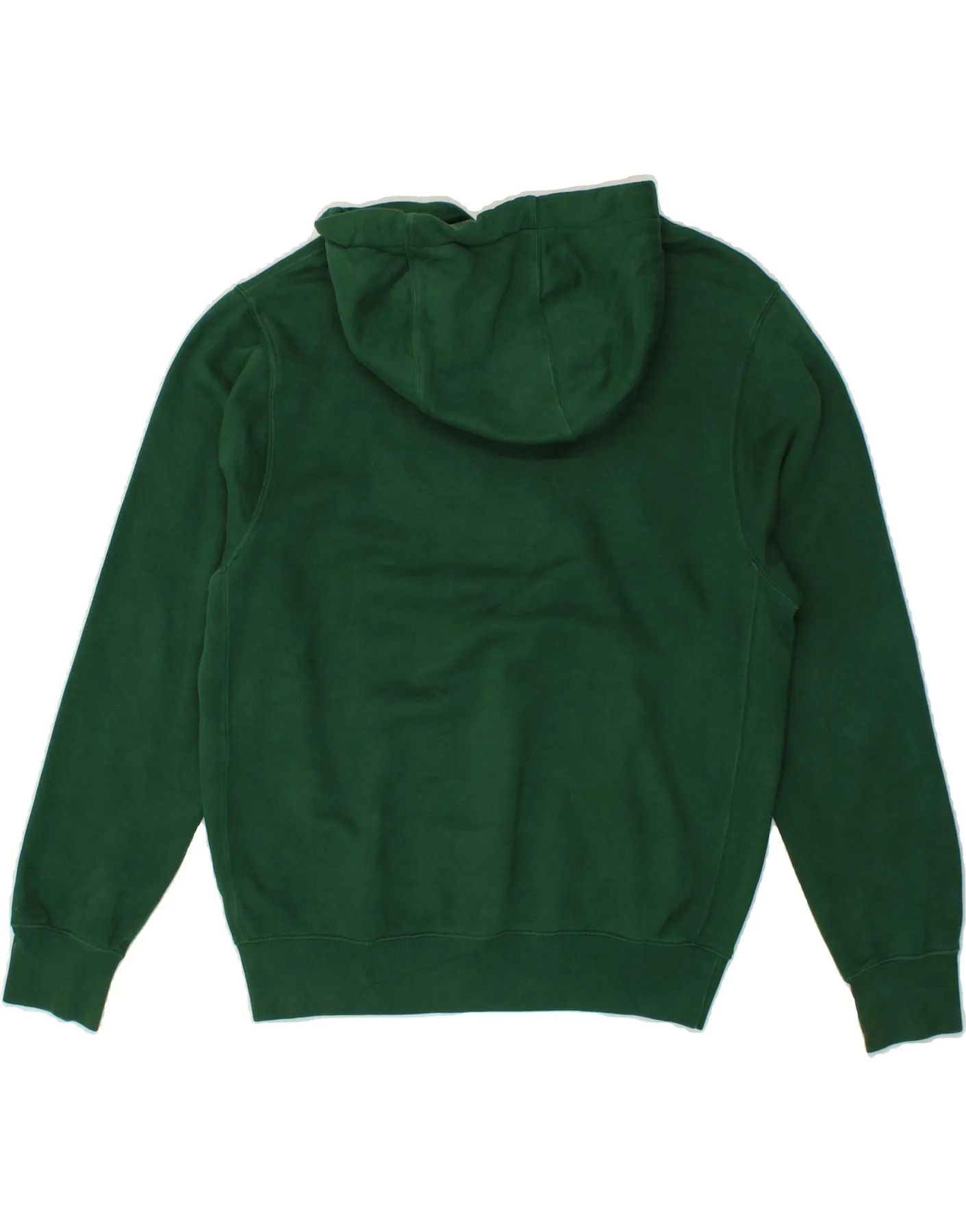 NIKE Mens Graphic Hoodie Jumper Small Green Cotton