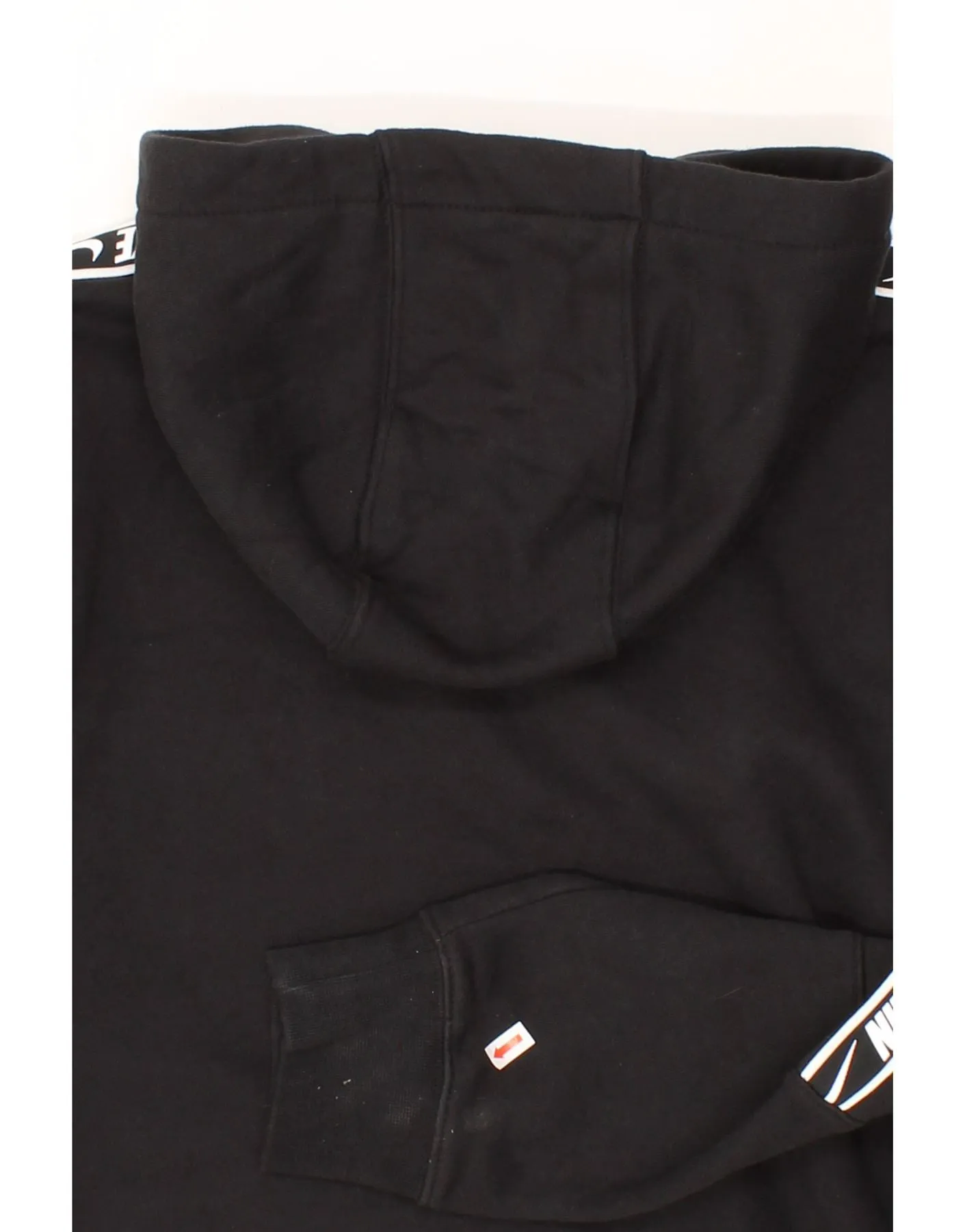 NIKE Mens Standard Fit Graphic Hoodie Jumper XS Black Cotton
