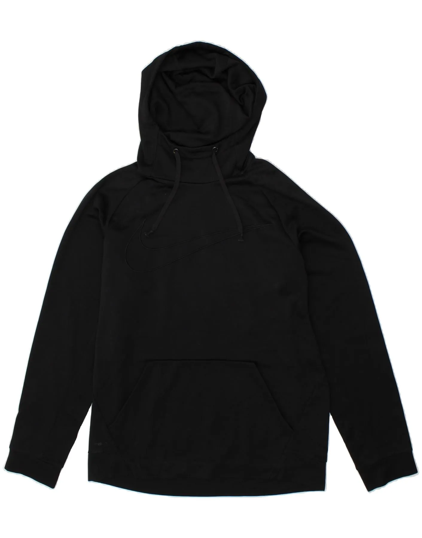 NIKE Mens Therma-Fit Hoodie Jumper Medium Black Polyester