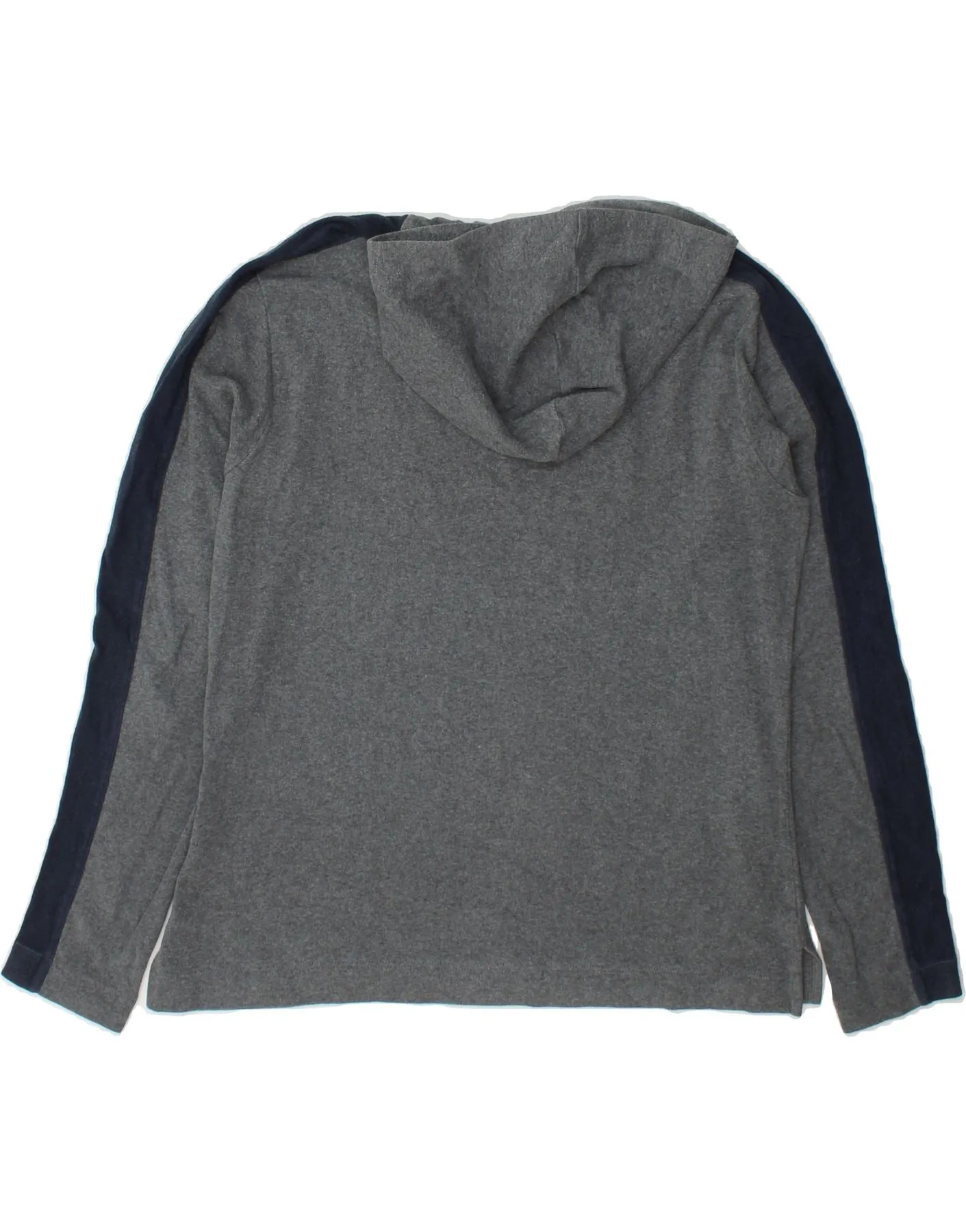 NIKE Womens Hoodie Jumper UK 14 Medium Grey Cotton