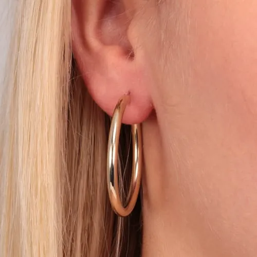 Orecchini a Cerchio - Creole in Oro, ⌀10mm