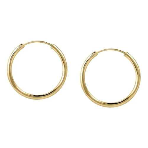 Orecchini a Cerchio - Creole in Oro, ⌀10mm