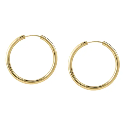Orecchini a Cerchio - Creole in Oro, ⌀10mm