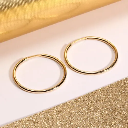 Orecchini a Cerchio - Creole in Oro, ⌀40mm