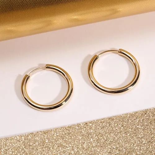 Orecchini a Cerchio - Creole in Oro, ⌀40mm