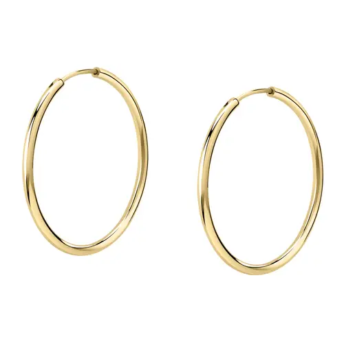 Orecchini a Cerchio - Creole in Oro, ⌀40mm