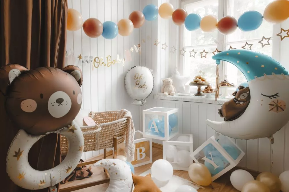 Palloncino foil blu Orsetto Teddy 98cm