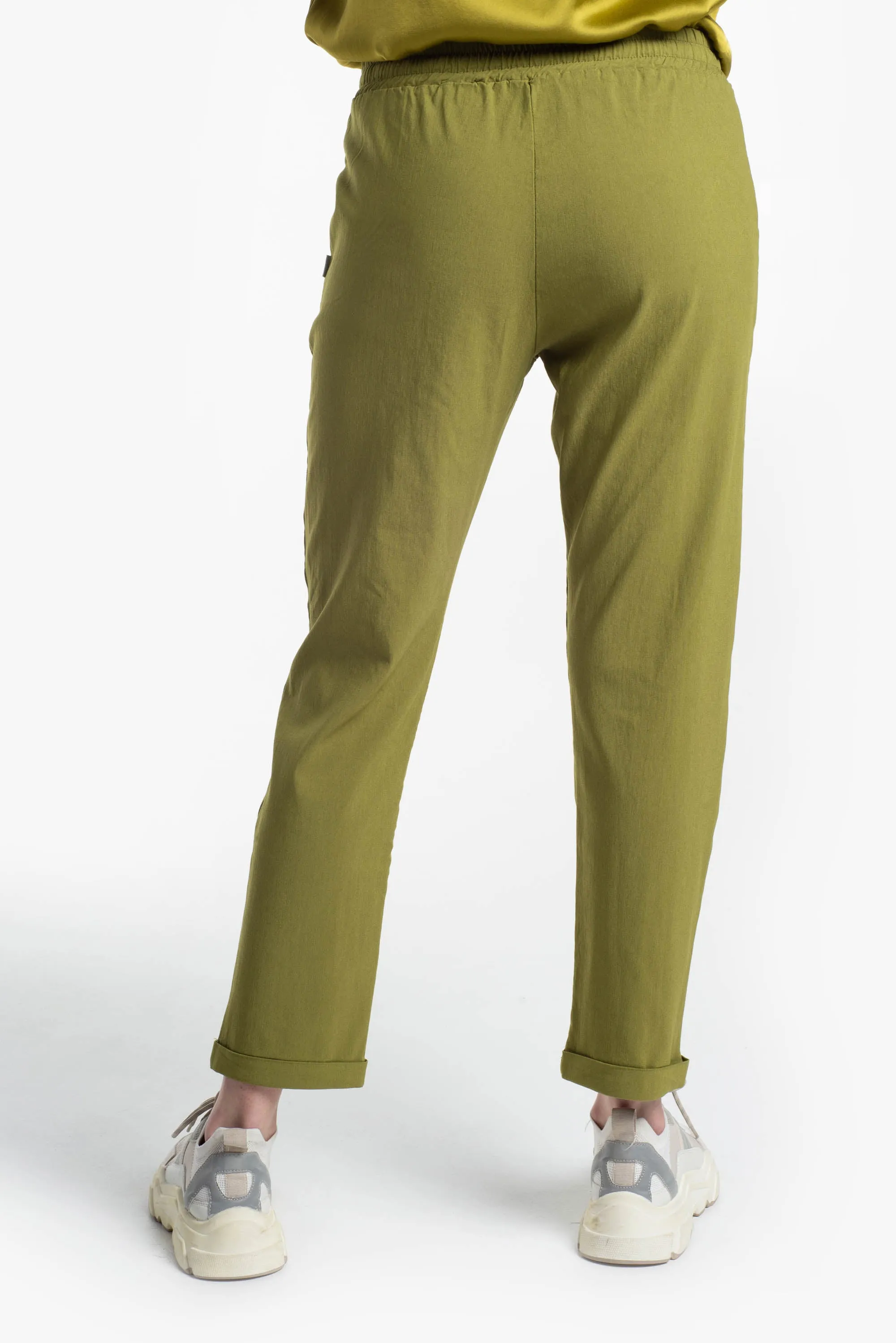Pantalone jogger comfort fit in tessuto di bengalina