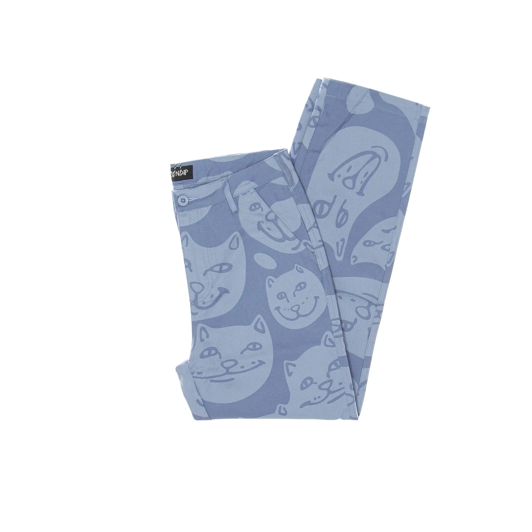 Pantalone Lungo Uomo Many Faces Cotton Twill Pants Slate Blue