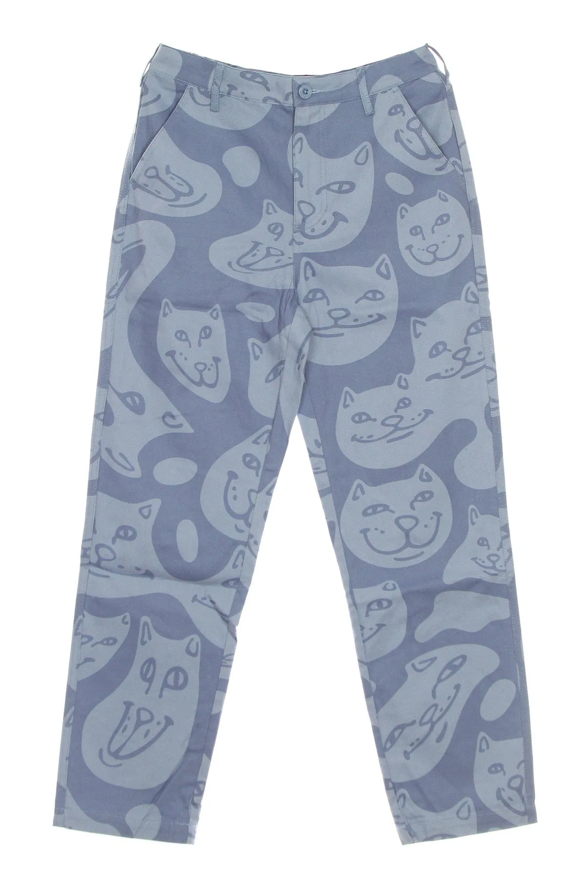 Pantalone Lungo Uomo Many Faces Cotton Twill Pants Slate Blue